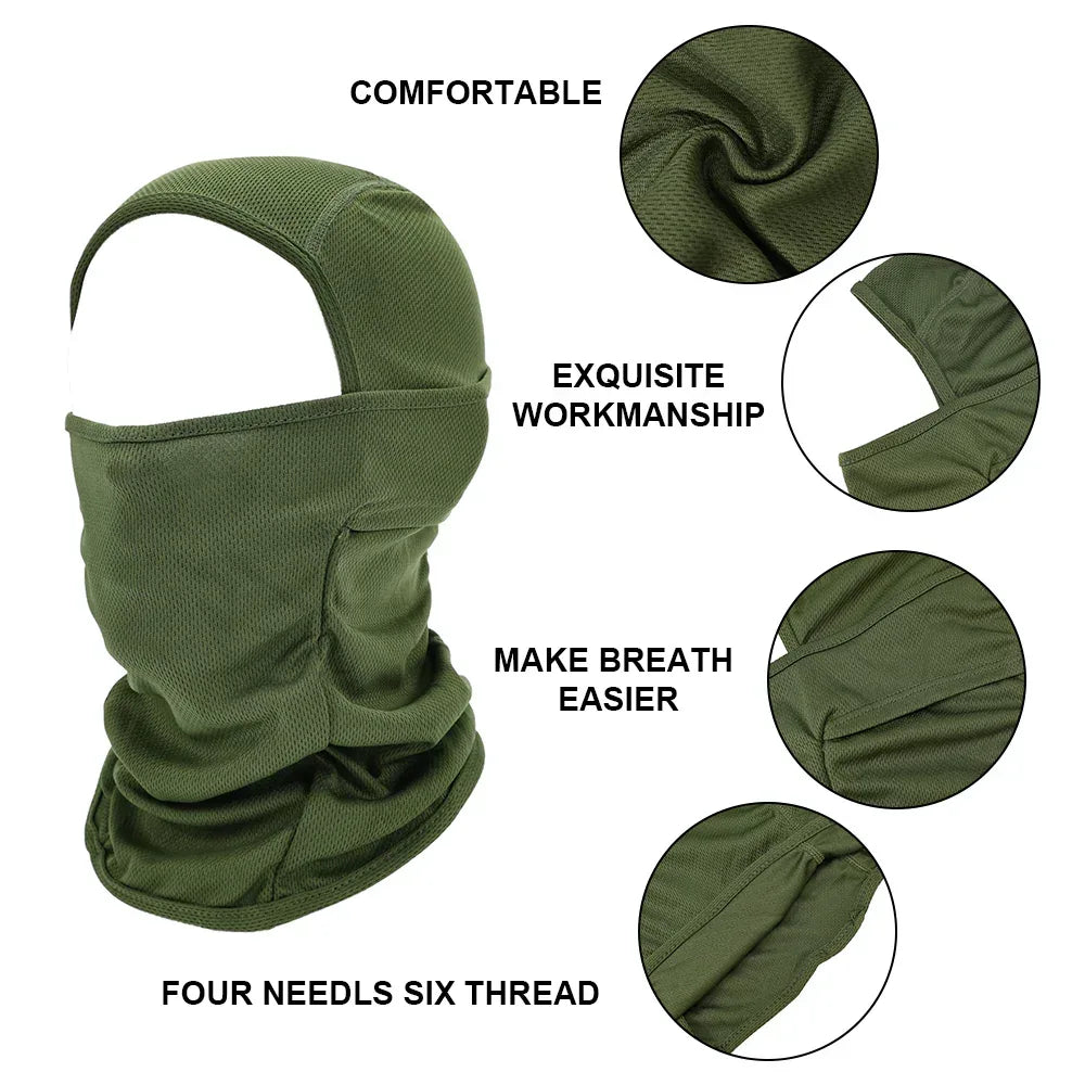 SINAIRSOFT Full Face Quick-dry Tactical Balaclava Breathe Dustproof Hood Hat