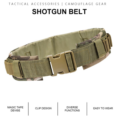 SINAIRSOFT Tactical 12/20GA Caliber Belt Outdoor Adjustable Soft Waterproof Nylon Belt