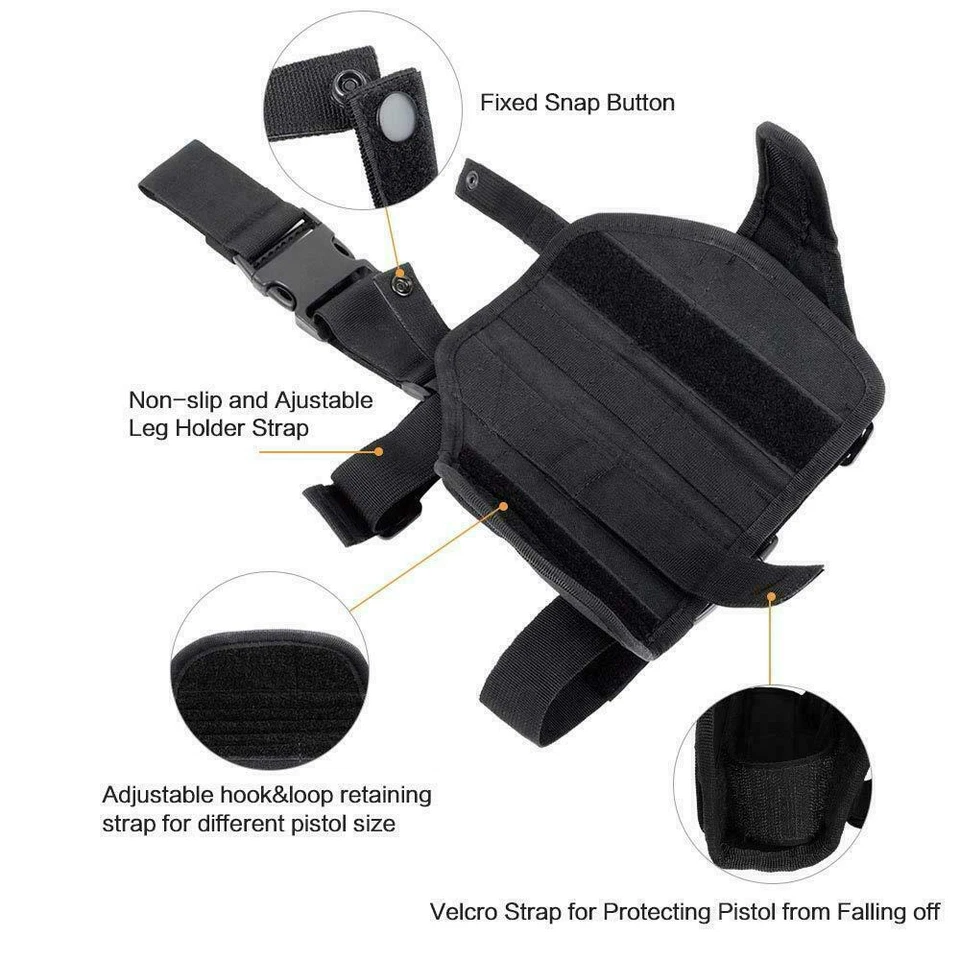 Tactical Drop Leg Holster Adjustable Hand Thigh Pistol Gun Holster Waterproof