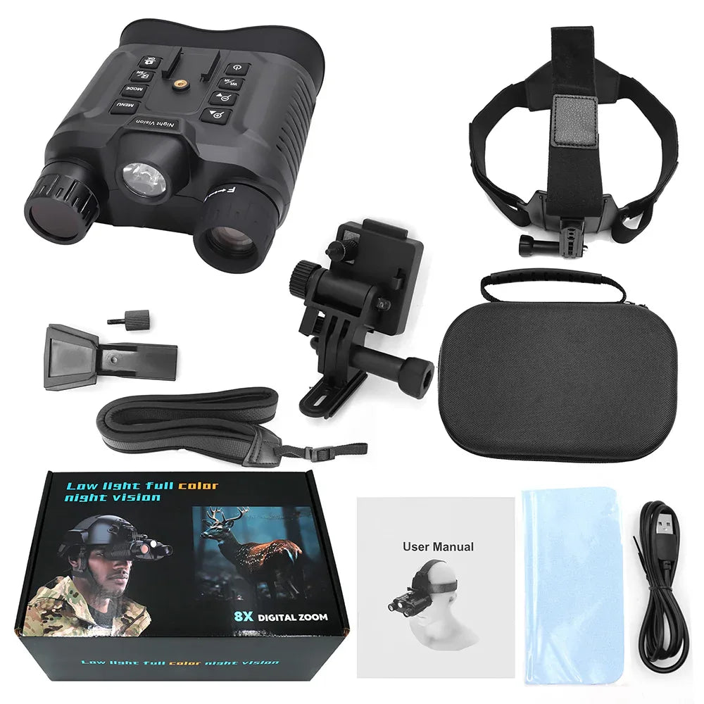 SINAIRSOFT نظارة رؤية ليلية مثبتة على خوذة بدقة 4K UHD جديدة 36 ميجابكسل تثبت على الرأس