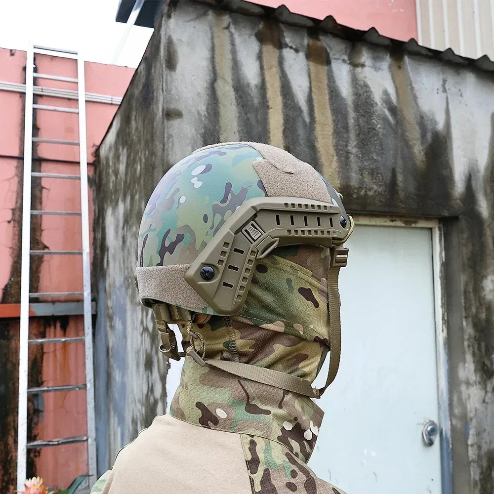 EMERSONGEAR Taktika Rapida Kasko Airsoft MH-Tipo Kasko kun NVG-Kovrilo + Flanka Relo