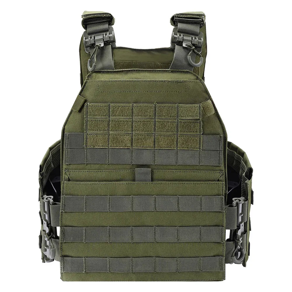 SINAIRSOFT سترة تدريب تكتيكية قتالية مع حامل لوحات حماية للجسم قابلة للتعديل