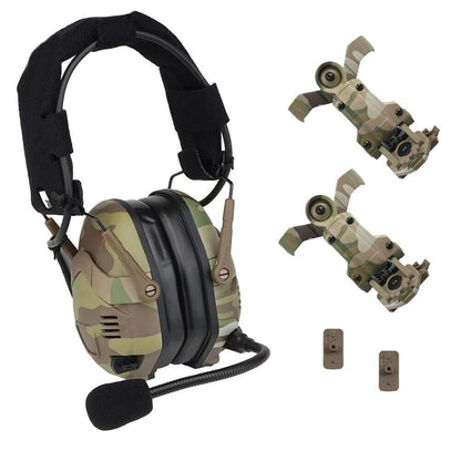 SINAIRSOF Tactical Electronic Headset Bluetooth Silicone Earmuffs Shooting