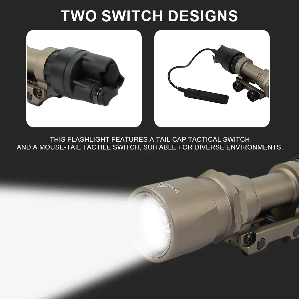 SINAIRSOFT M951 مصباح هوائي تكتيكي LED 280 لومن كشاف سلاح بندقية مصباح يدوي مثبت على سكة حديد