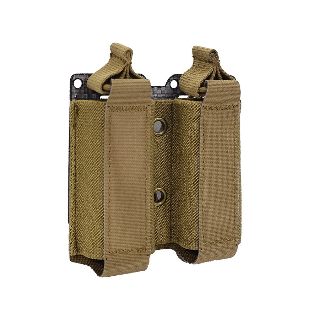 SINAIRSOFT Tactical Pistol 9mm Double Magazine Pouch Molle Tegris