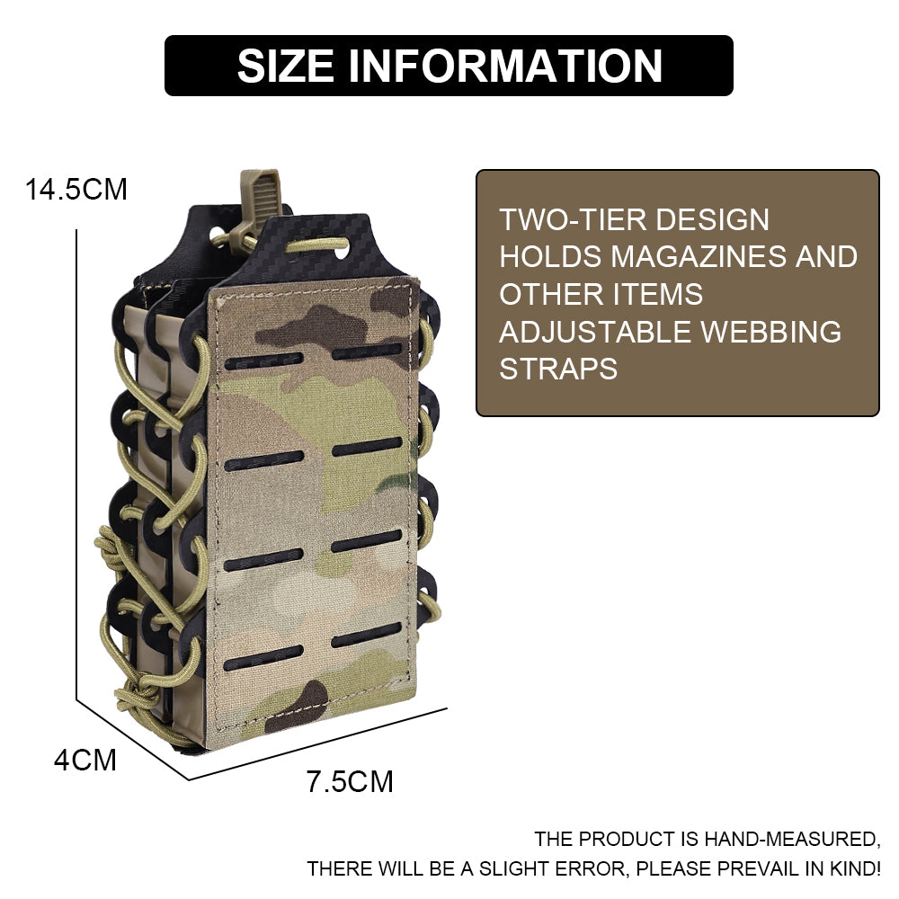 SINAIRSOFT Tactical Single Double Layer Magazine Pouch M4 AK AR15