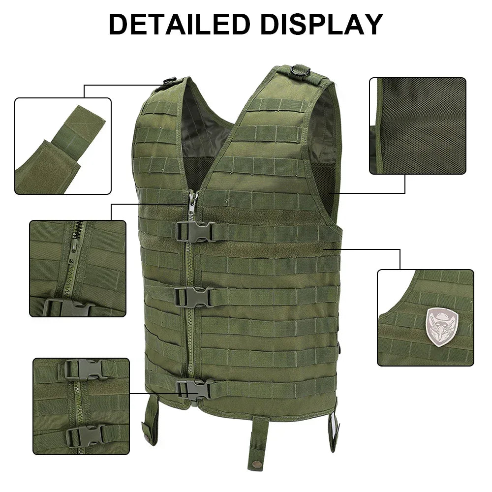 SINAIRSOFT Tactical Vest Combat Hunting Molle Paintball Jacket Vest Plate