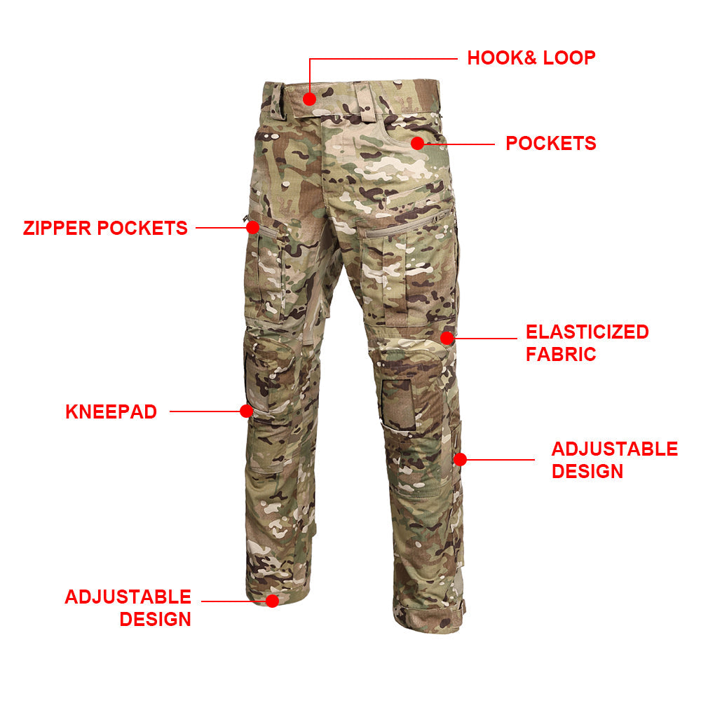 SINAIRSOFT Men's Outdoor Trousers With Multiple Pockets Tactical Pant