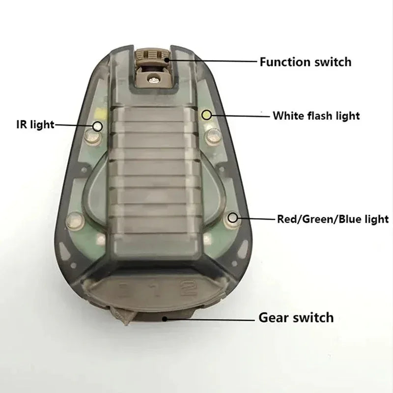 SINAIRSOFT Tactical Fast Helmet STAR6 Survival Safety Flash Light Strobe