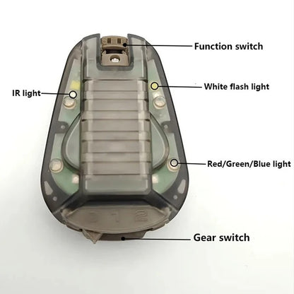 SINAIRSOFT Tactical Fast Helmet STAR6 Survival Safety Flash Light Strobe