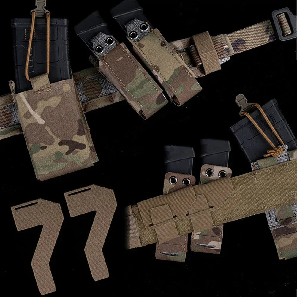 SINAIRSOFT حقيبة حزام بنظام مولي التكتيكي الأيسر الأيمن للذخيرة مع شريط لاصق وحزام قطري