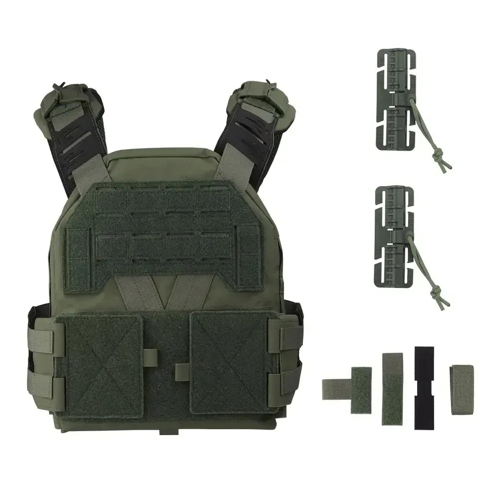 SINAIRSOFT KZ Plate Carrier سترة تكتيكية سريعة التحرير منخفضة الارتفاع بنظام مولي