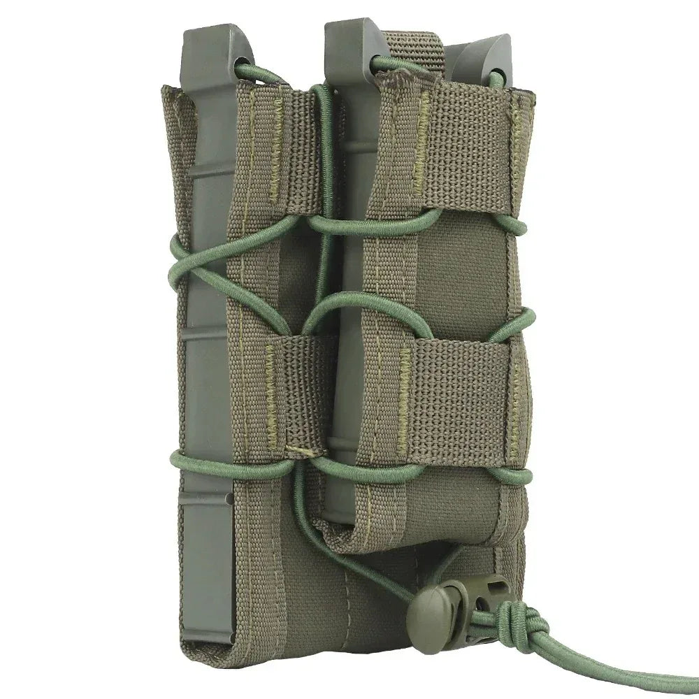حقيبة مجلات مزدوجة SINAIRSOFT التكتيكية بنظام مولي مقاس 9 ملم/5.56 ملم للحزام