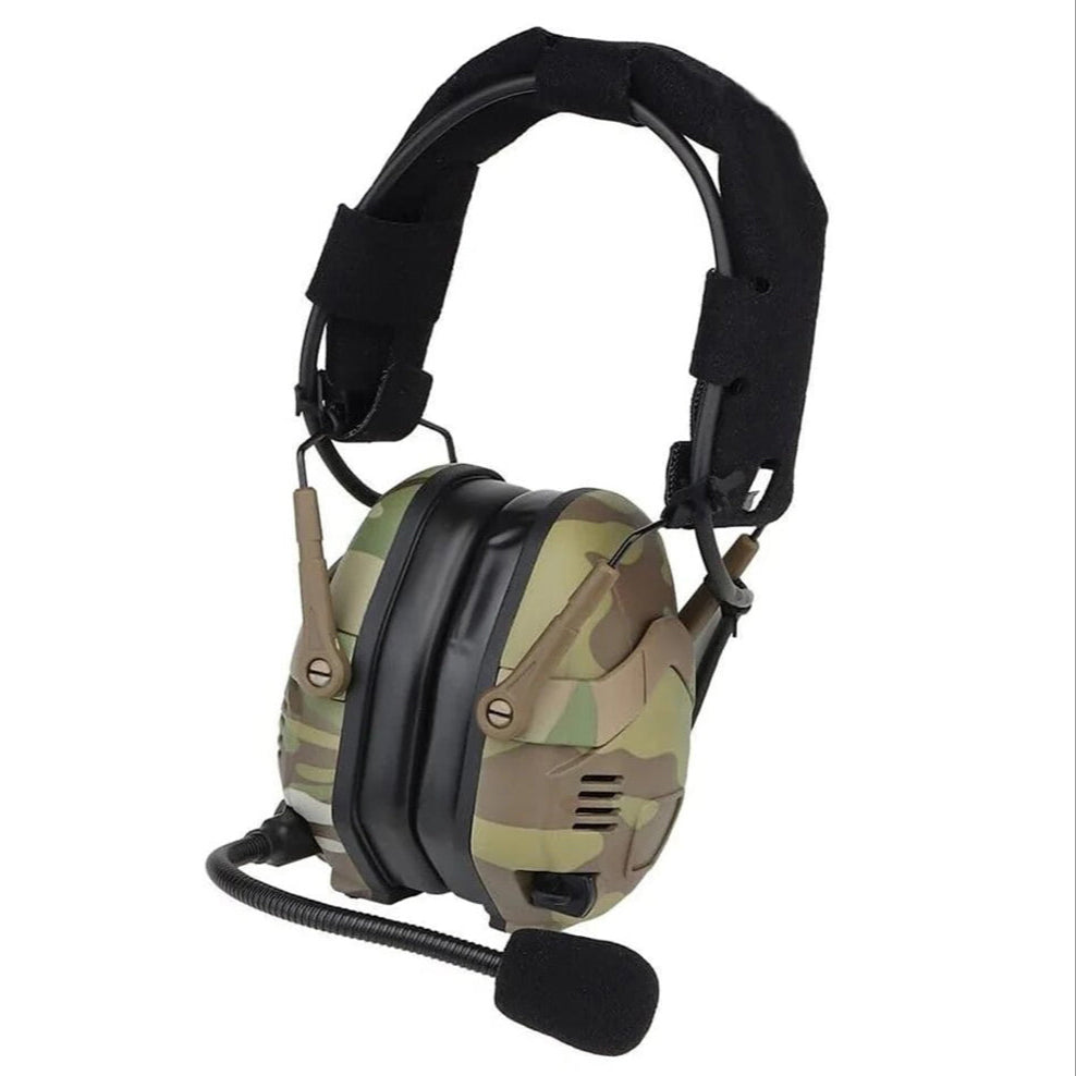 SINAIRSOF Tactical Electronic Headset Bluetooth Silicone Earmuffs Shooting