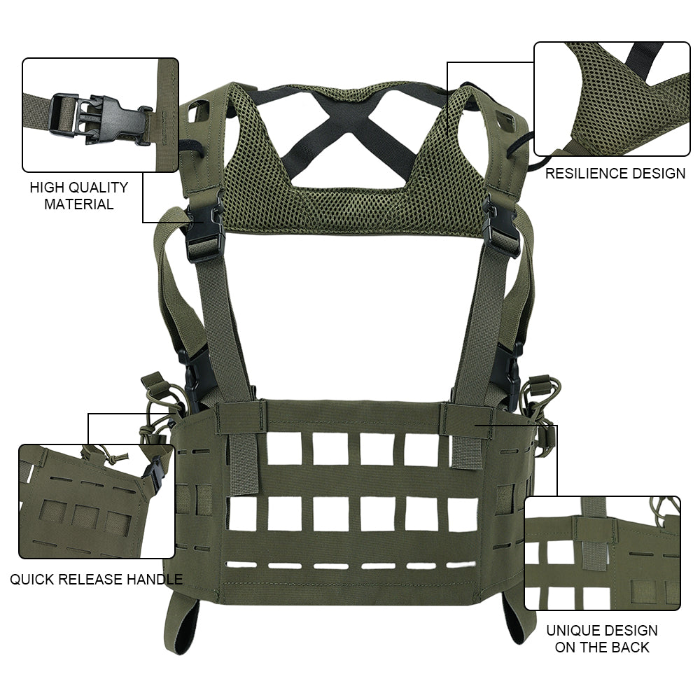 SINAIRSOFT Tactical Molle Vest SPC Portable Lightweight Modular Chest Rig