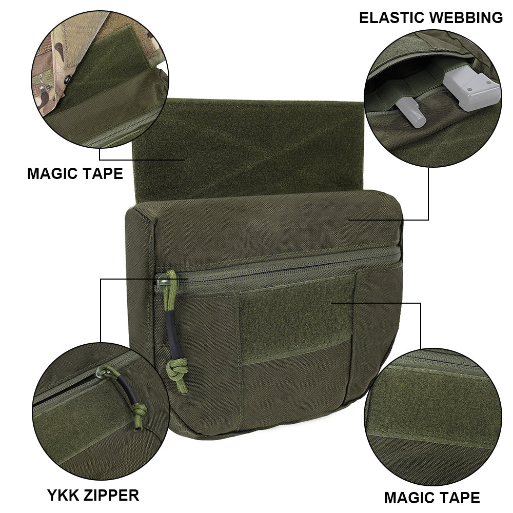 SINAIRSOFT Tactical Molle Chest Rig Drop Dump Pouch Bag For CRM CRX D3 Vest