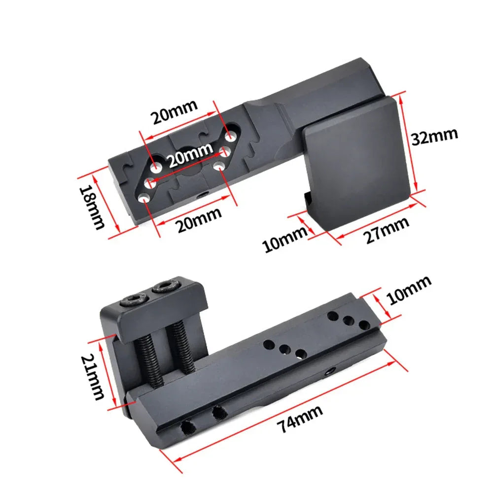 SINAIRSOFT Metal Tactical Flashlight Side Extension Bracket Base