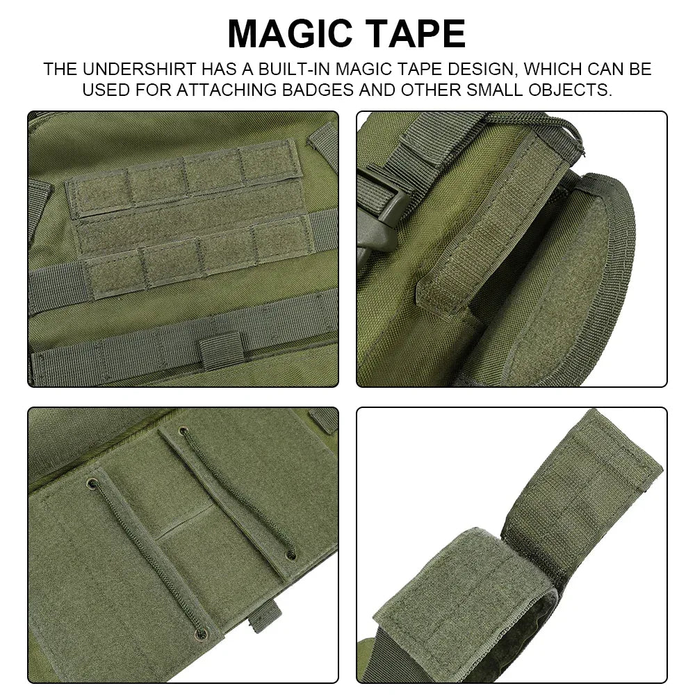 SINAIRSOFT Tactical Vest Plate Carrier Molle Airsoft Combat Assault Gear w/ Pouch