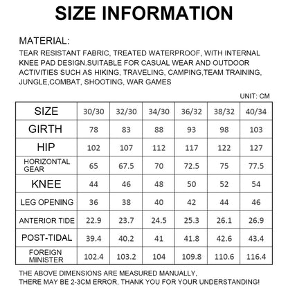 SINAIRSOFT Men's Tactical Work Pants 3D Cut Waterproof Adjustable Waist Conceal Pockets