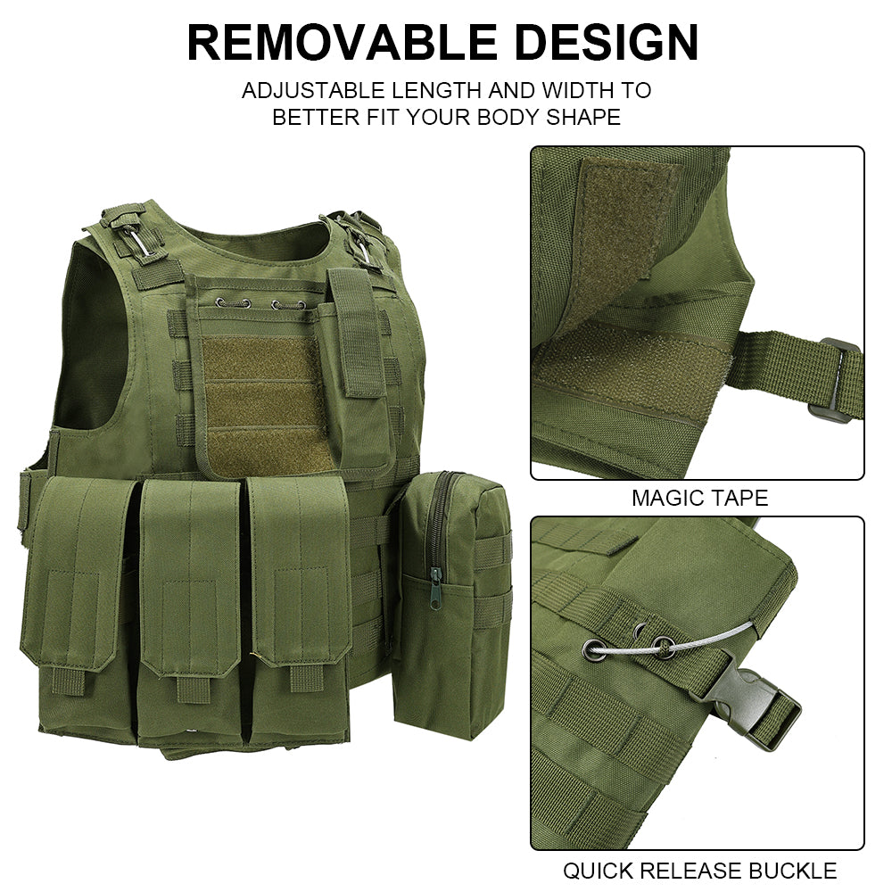 SINAIRSOFT Tactical Vest Molle Combat Assault Plate Carrier for Paintball