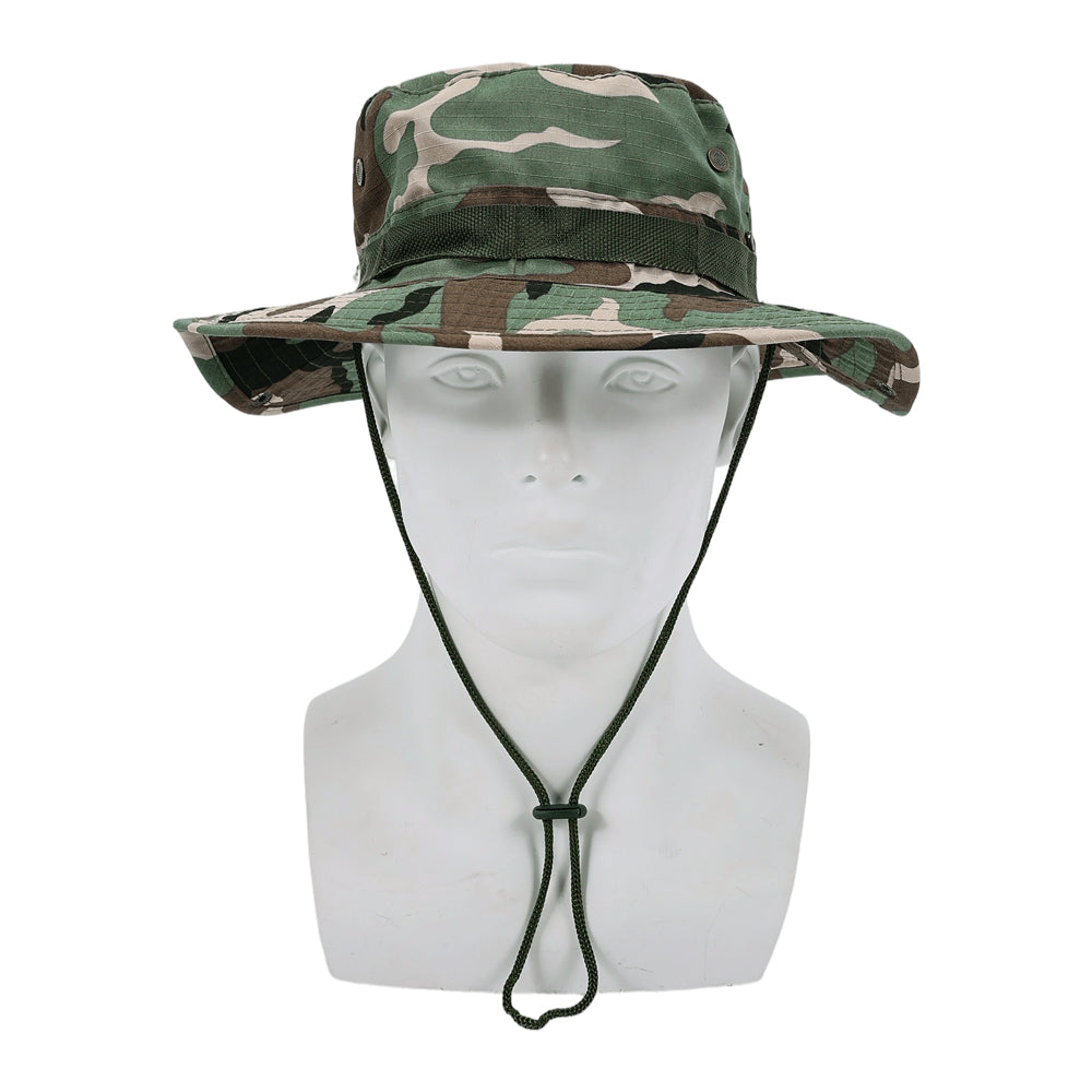 SINAIRSOFT Tactical Boonie Hat Camo Bucket Wide Brim Sun Fishing Bush Booney Cap