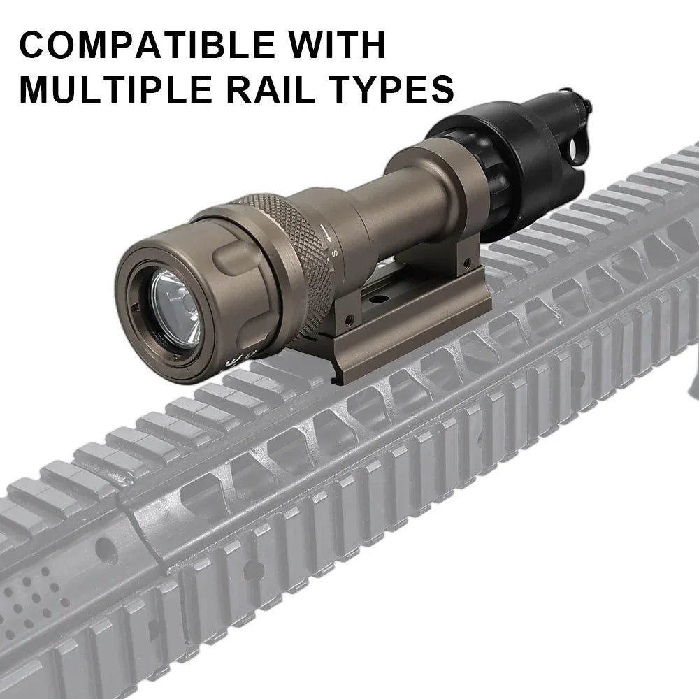 SINAIRSOFT M952V مصباح يدوي تكتيكي LED بضوء ستروب وقاعدة تثبيت على السكة للأسلحة والبنادق
