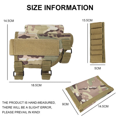 SINAIRSOFT Adjustable Tactical Rifle Comb Raiser Butt Stock Holder Cheek Rest Bag