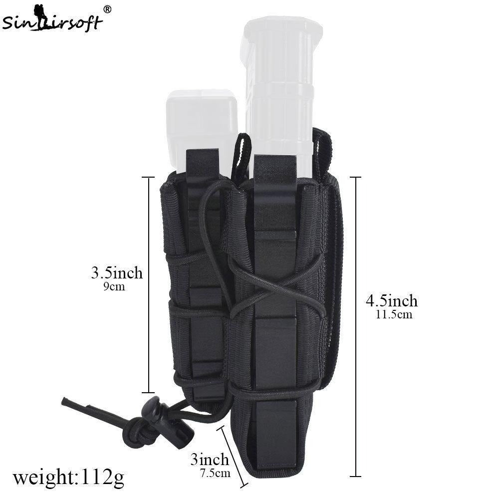 Tactical Double Magazine Pouch 1000D Nylon Airsoft Molle Rifle Mag Holster Bags Holsters For Rifle pistol M4 M16 AK Glock 1911 AR15