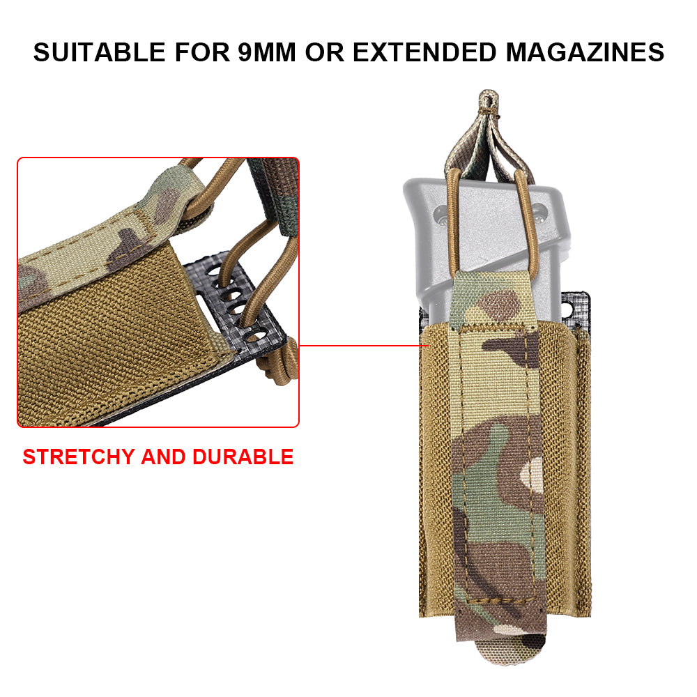 SINAIRSOFT Tactical Magazine Pouch Pistol Single Elastic Mag Holder