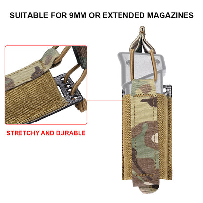 SINAIRSOFT Tactical Magazine Pouch Pistol Single Elastic Mag Holder