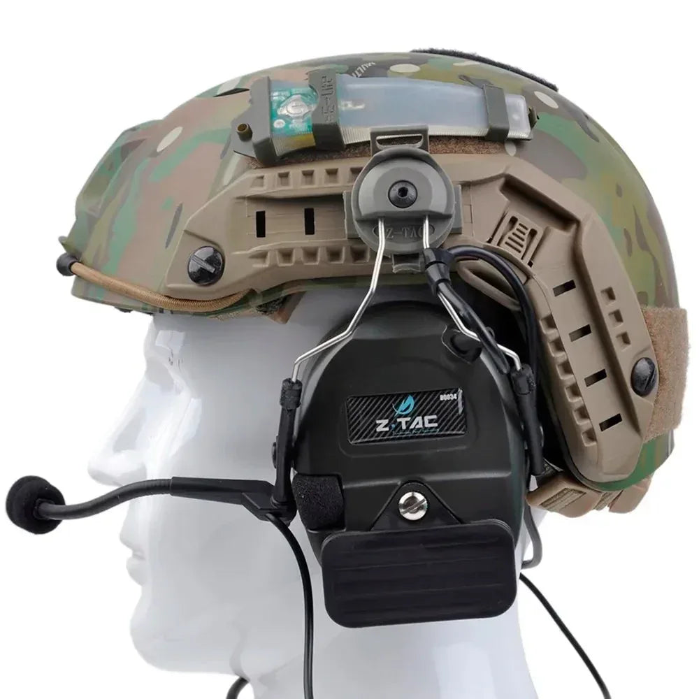 سماعة رأس Comtac التكتيكية المضادة للضوضاء من SINAIRSOFT Z-TAC لخوذة FAST