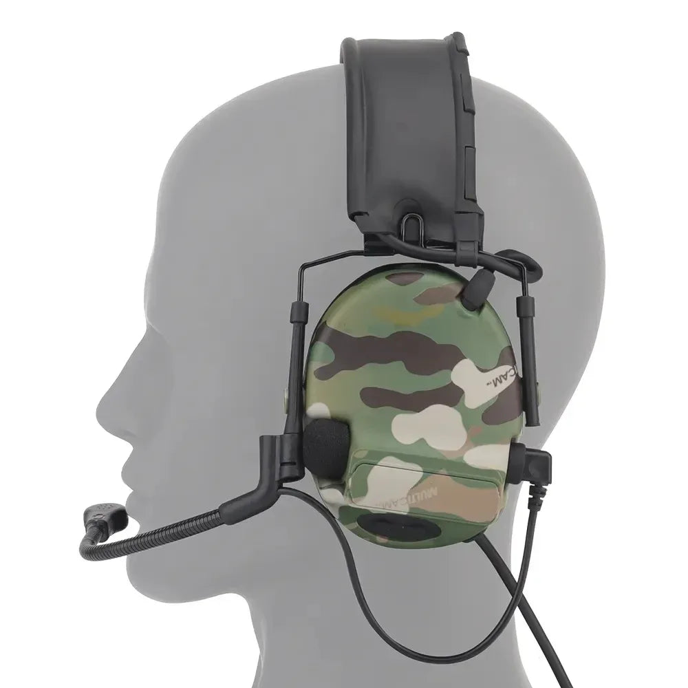 سماعة رأس تكتيكية من SINAIRSOFT مزودة بخاصية إلغاء الضوضاء توضع على الخوذة