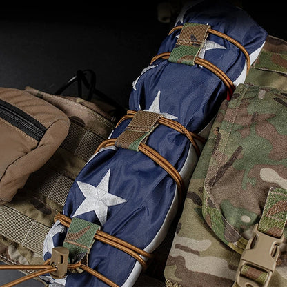SINAIRSOFT Tactical National Flag Bungee Storage Elastic Fasten Strap Vest Fixed Cord Kits