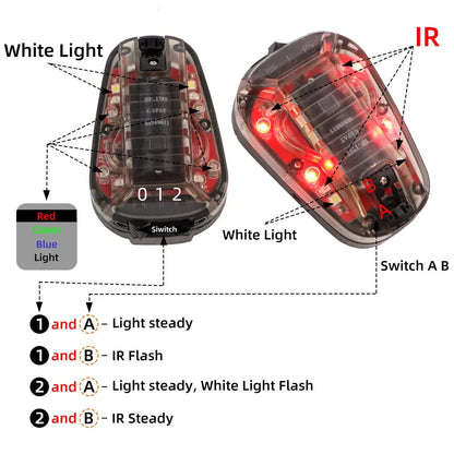 SINAIRSOFT Tactical Fast Helmet STAR6 Survival Safety Flash Light Strobe