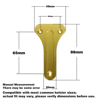 SINAIRSOFTIPSC Adjustable T-Plate Holster Adapter Kit CNC Aluminum Pistol Mount