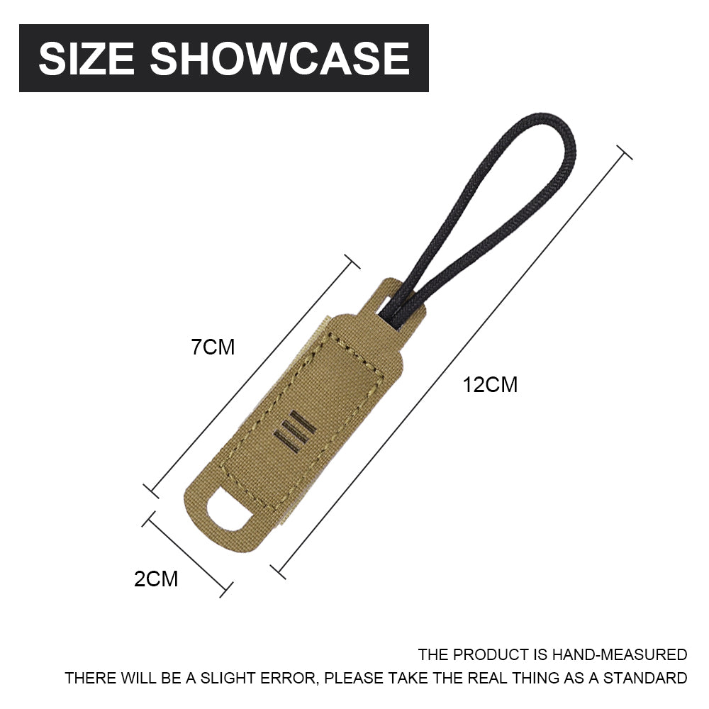 SINAIRSOFT Tactical Zipper Pulls Hook&Loop Zipper Handle Drawstring Gear
