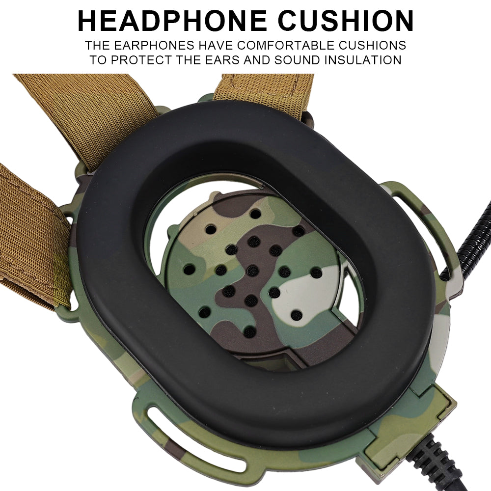 SINAIRSOFT Z TAC Tactical Bowman EVO III Doulbe Side Headset L/R Dual Side MIC Config