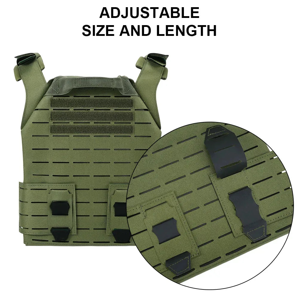 سترة SINAIRSOFT التكتيكية مع تحرير سريع وقص ليزر لثلاث مخازن ذخيرة