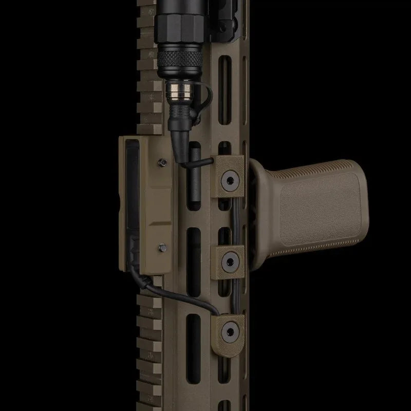 مشبك كابل تكتيكي من SINAIRSOFT M-LOK، نظام توجيه الأسلاك، غطاء سكة بيكاتيني لذيل مصباح يدوي