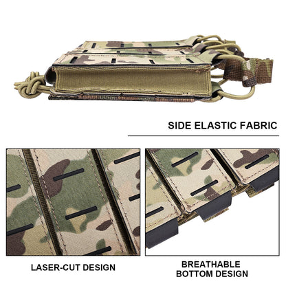 SINAIRSOFT Tactical LSR Triple Magazine Pouch 9mm Laser Cut Molle