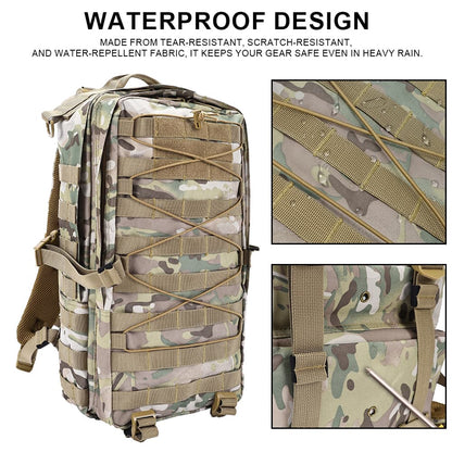 SINAIRSOFT 30L Taktika Tornistro – Akvorezista, Ŝirrezista, Konstruita por Ĉiu Tereno