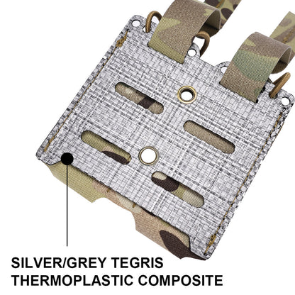 SINAIRSOFT Tactical Pistol 9mm Double Magazine Pouch Molle Tegris