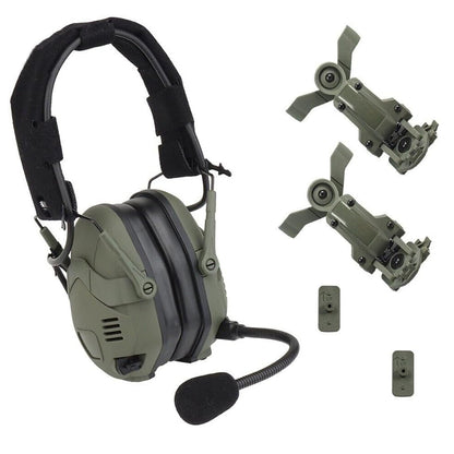 SINAIRSOF Tactical Electronic Headset Bluetooth Silicone Earmuffs Shooting