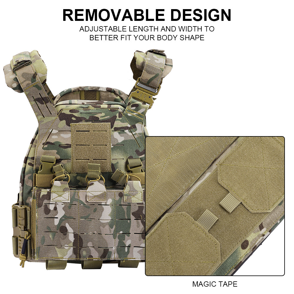 SINAIRSOFT Tactical Vest Adjustable CS Plate Carried Vest Quick Release laser cut