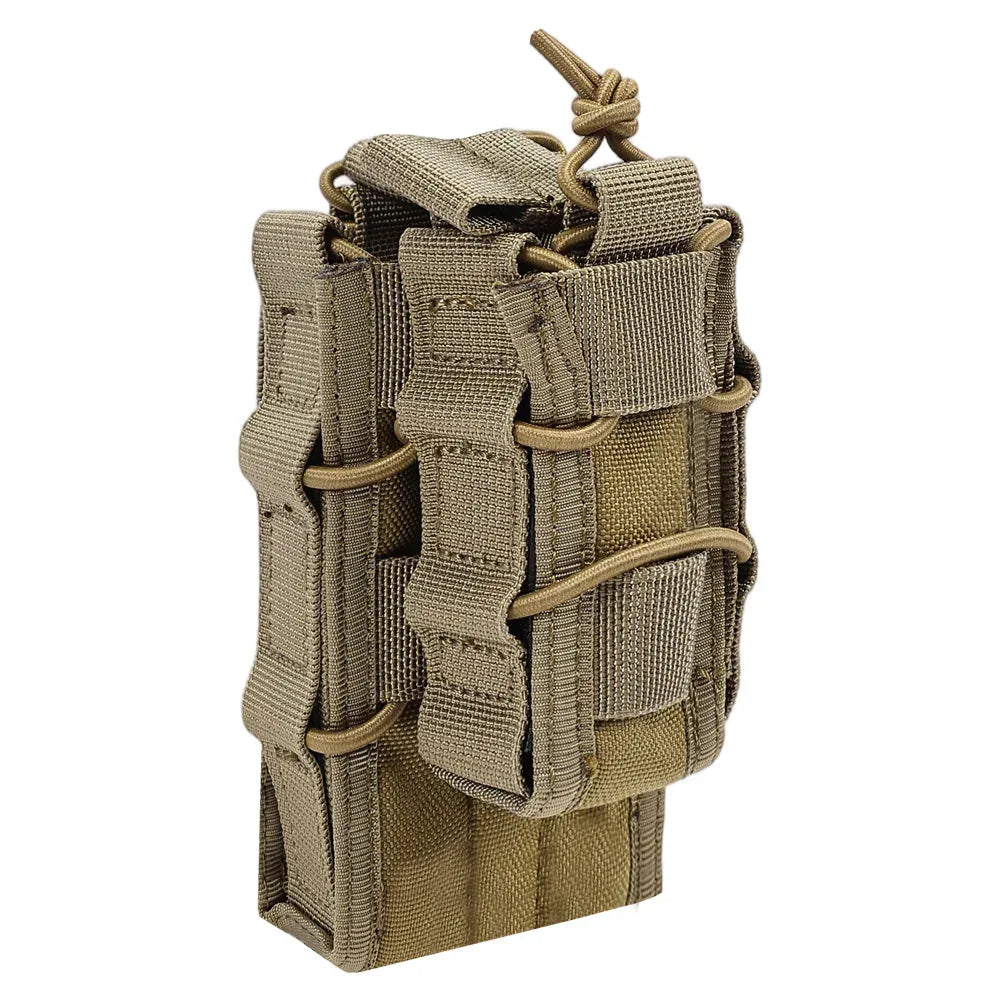SINAIRSOFT Molle 5.56 7.62 حافظة مجلة فردية مزدوجة حقيبة خصر لحقائب السترة