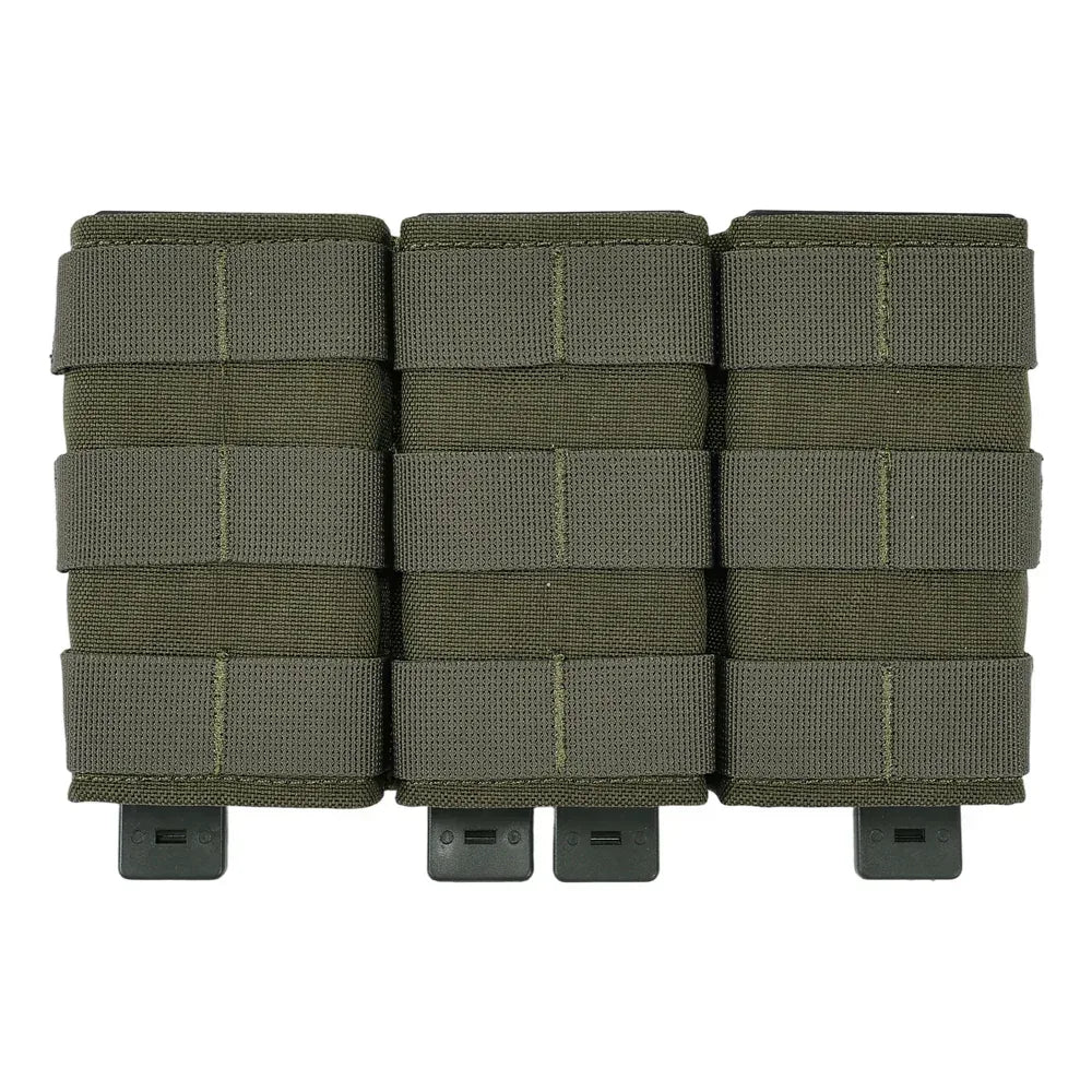 حقيبة مجلات تكتيكية ثلاثية 5.56 من SINAIRSOFT مع حامل مجلات بندقية مفتوح من الأعلى بنظام مولي
