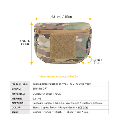 SINAIRSOFT Tactical Storage Bag Vest Armor Carrier Chest Hanging