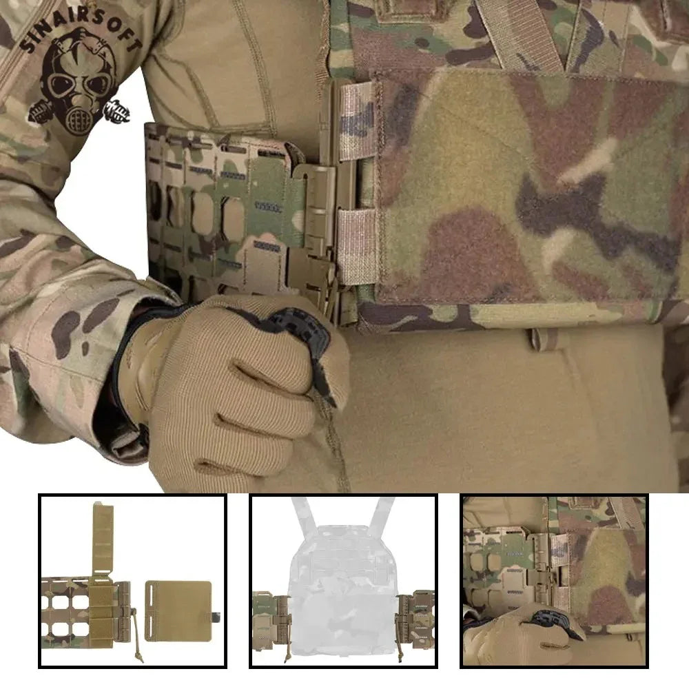 SINAIRSOFT Taktika KZ Plata Portaĵujo Ŝultrobendo MOLLE Zono Fleksebla Stilo K19 KZ Vestaĵo Plataĵo