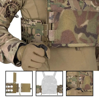 SINAIRSOFT Taktika KZ Plata Portaĵujo Ŝultrobendo MOLLE Zono Fleksebla Stilo K19 KZ Vestaĵo Plataĵo