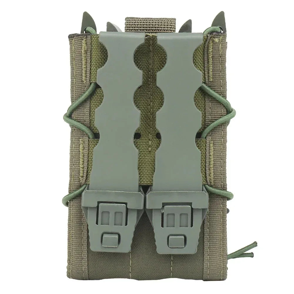حقيبة مجلات مزدوجة SINAIRSOFT التكتيكية بنظام مولي مقاس 9 ملم/5.56 ملم للحزام